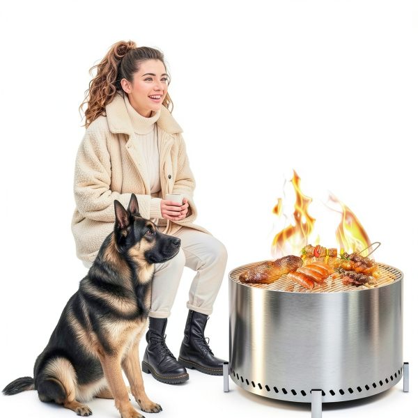 HGD Smokeless Fire Pit Stainless Steel Grill Outdoor-6