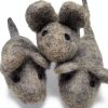 Hand Felted Wool Cat Toy Mice Earthtone Solutions Natural-0
