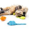 MeoHui Cat Toy Mice Faux Fur Rattling Catnip Filled-2