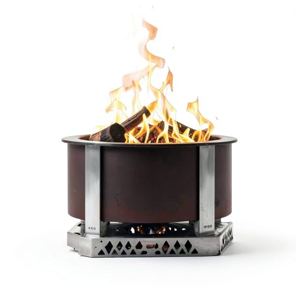 Breeo Smokeless Fire Pit Corten Steel Outdoor Patio-3