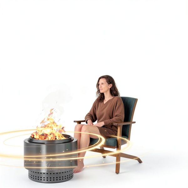Wakeyard Stainless Steel Smokeless Fire Pit Outdoor Wood-6