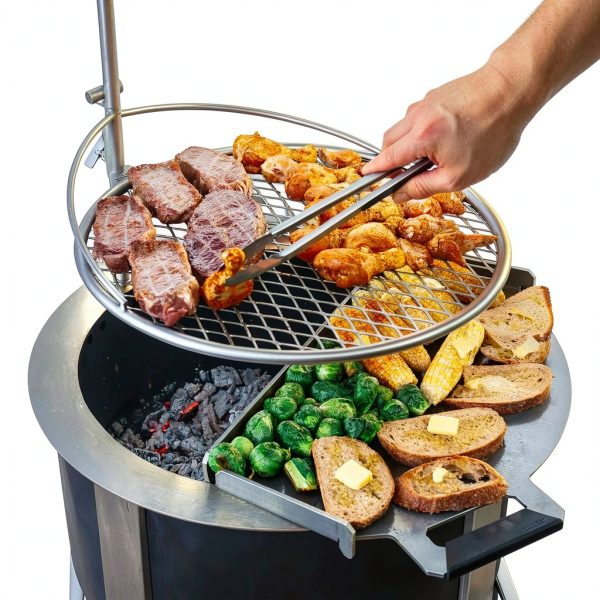 Breeo Smokeless Fire Pit Corten Steel Outdoor Patio-5