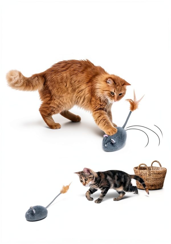 Pawingcat Remote Control Cat Toy Interactive Mouse USB-2