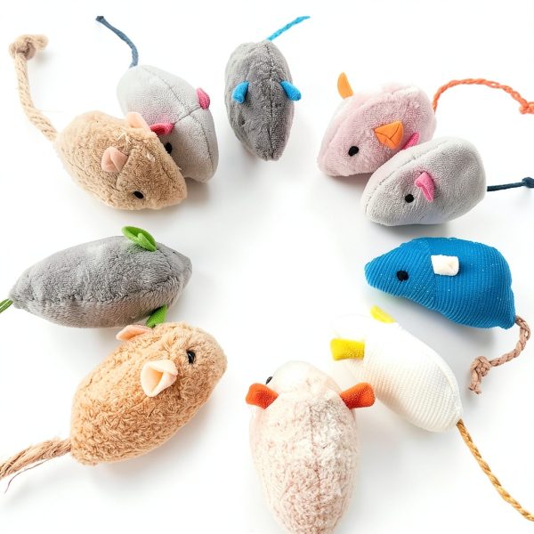 Catnip Mice Toys Haourlife Plush Cat Toys 20 Pack-1