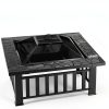 Panovue Outdoor Fire Pit Table American Style Iron Wood-4