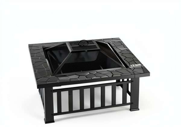 Panovue Outdoor Fire Pit Table American Style Iron Wood-4