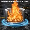 VivaGarden Smokeless Fire Pit Stainless Steel Outdoor-1