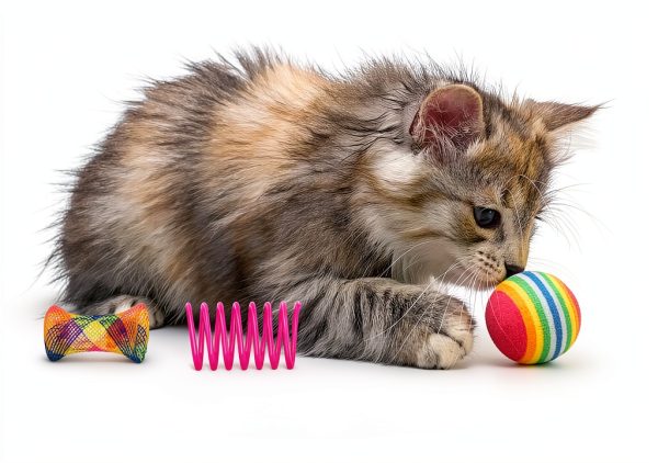 QUOZUO Cat Toys Pack 60pcs Balls Springs Mice Interactive-3
