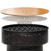OutVue Wood Burning Fire Pit Grill Modern Iron Outdoor-4