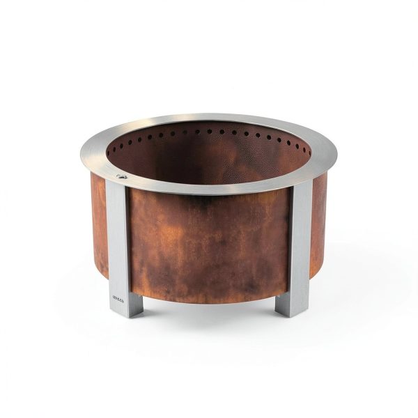 Breeo Smokeless Fire Pit Corten Steel Outdoor Patio-1