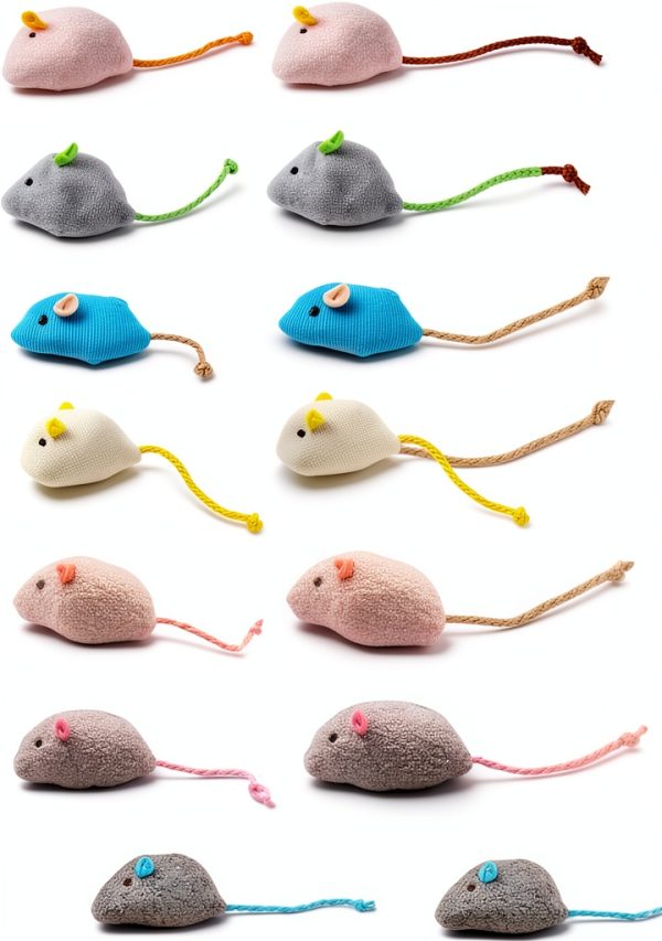 Catnip Mice Toys Haourlife Plush Cat Toys 20 Pack-0
