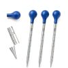 Yolev Glass Pipette Set Reusable Graduated Droppers Lab-4