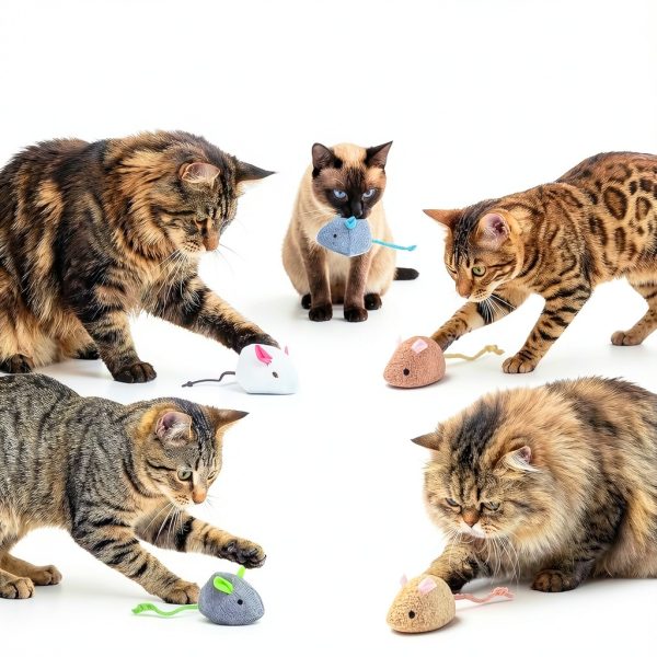 WRW Catnip Mice Toys Soft Plush Interactive Cat Toys-6