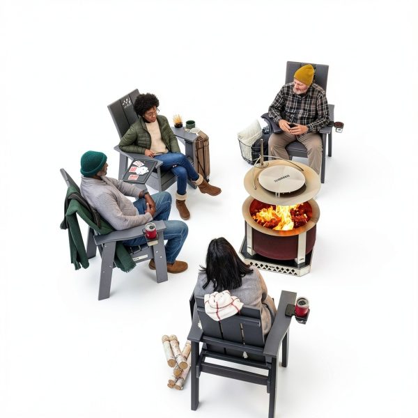 Breeo Smokeless Fire Pit Corten Steel Outdoor Patio-7