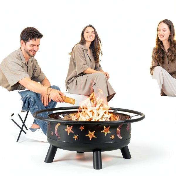 Mistmo Outdoor Fire Pit 32 Inch Steel Patio Heater-5