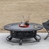 OutVue Fire Pit Table Stainless Steel Wood Burning Outdoor-3