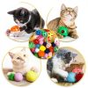 QUOZUO Cat Toys Pack 60pcs Balls Springs Mice Interactive-5