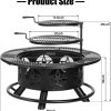 OutVue Fire Pit Table Stainless Steel Wood Burning Outdoor-6