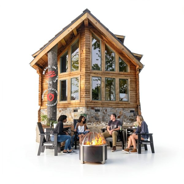 Breeo Smokeless Fire Pit Corten Steel Outdoor Patio-6