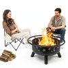 Mistmo Outdoor Fire Pit 32 Inch Steel Patio Heater-2