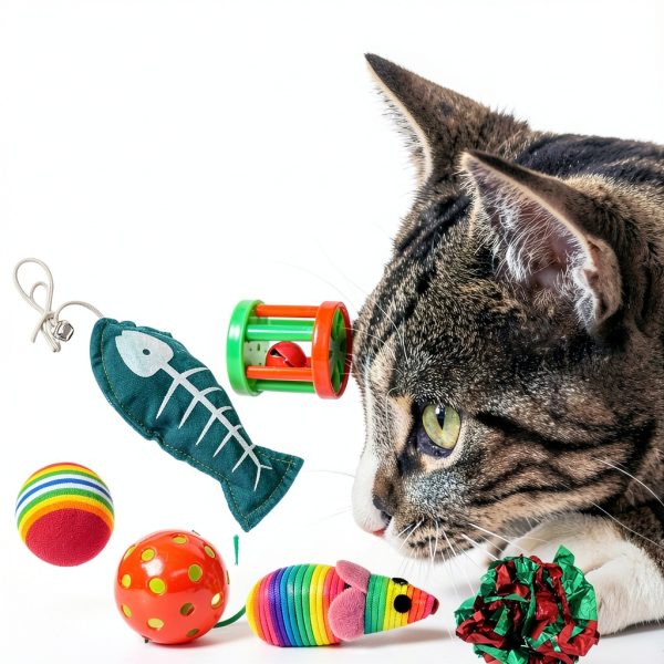 Kole Christmas Cat Stocking Toy Set for Feline Play-2