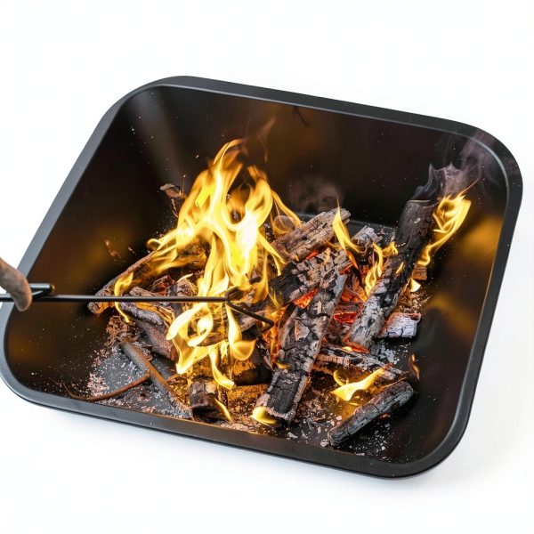 Panovue Outdoor Fire Pit Table American Style Iron Wood-2