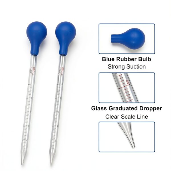 LXUEJIE Glass Dropper Pipettes Accurate Measurement Reusable-2