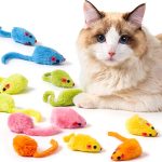 MeoHui Cat Toy Mice Faux Fur Rattling Catnip Filled-0