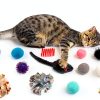 PietyPet Cat Toys Pack 60pcs Balls Springs Mice Play-3