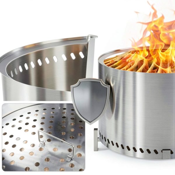 HGD Smokeless Fire Pit Stainless Steel Grill Outdoor-7