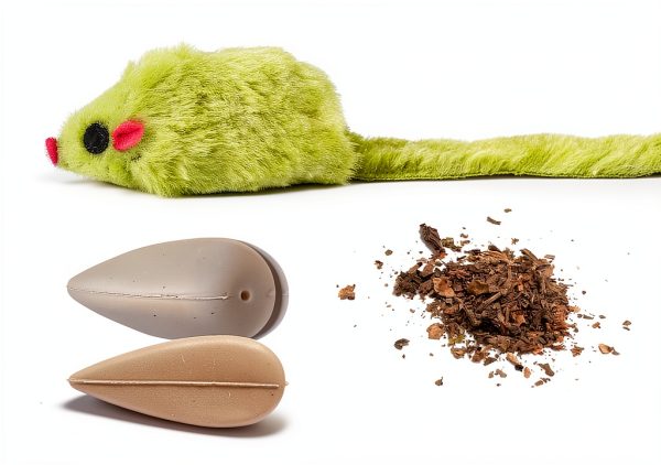 MeoHui Cat Toy Mice Faux Fur Rattling Catnip Filled-3