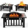 Panovue Outdoor Fire Pit Table American Style Iron Wood-0
