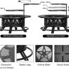 OutVue Fire Pit Table Stainless Steel Wood Burning Outdoor-5