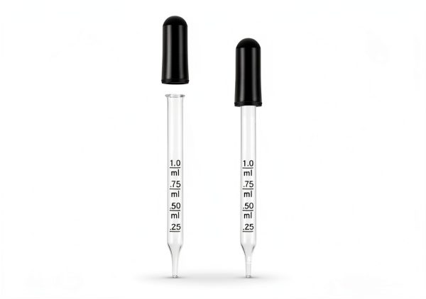 AOMI Glass Dropping Pipette 1ml Reusable Clear-1