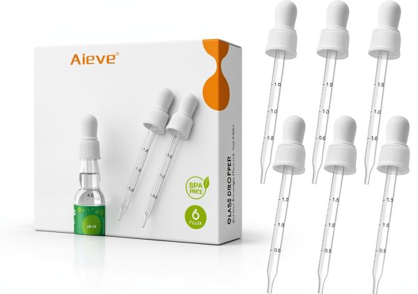 Aieve Glass Dropper Pipettes for Bubly Drops-0