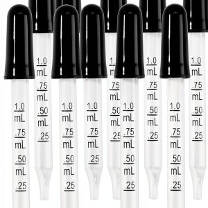 AOMI Glass Dropping Pipette 1ml Reusable Clear-0