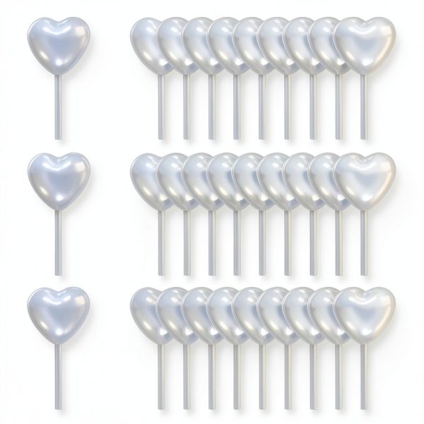 AQSXO Clear Plastic Heart Pipettes-0