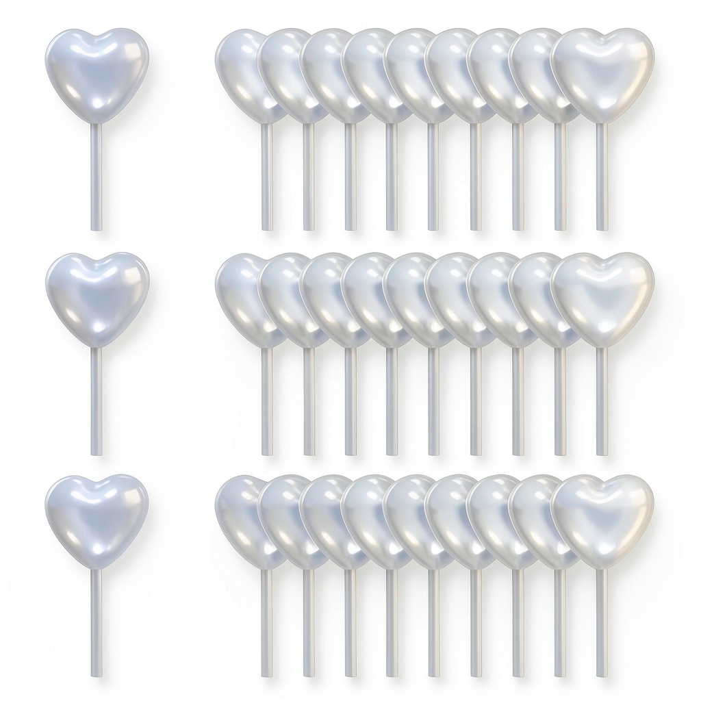 Clear Plastic Heart Pipettes