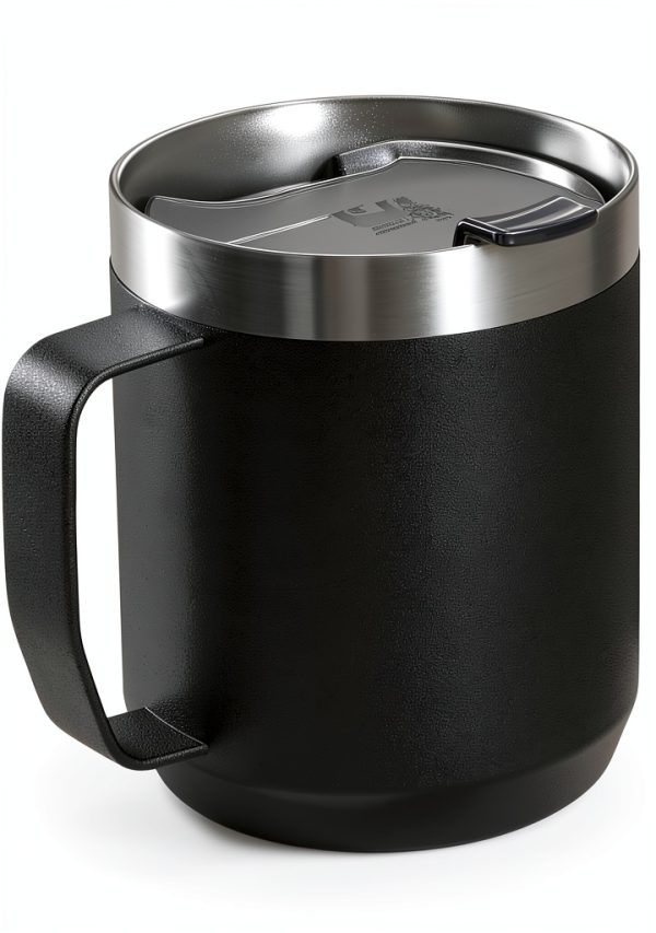 Stanley Stay-Hot Camp Mug 12oz Black 2.0 Press-Fit Drink-Through Lid-2