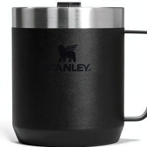 Stanley Stay-Hot Camp Mug 12oz Black 2.0 Press-Fit Drink-Through Lid-0