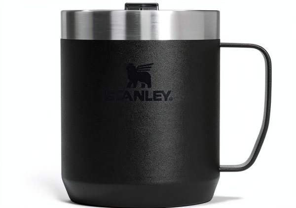 Stanley Stay-Hot Camp Mug 12oz Black 2.0 Press-Fit Drink-Through Lid-0